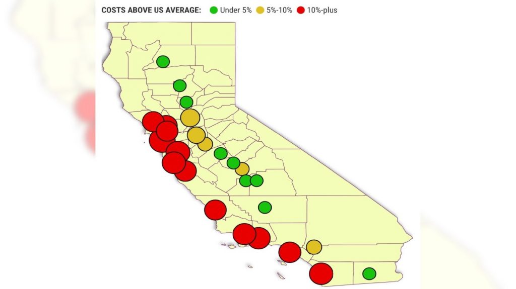 Where’s the cheapest spot to live in California – and it’s not cheap