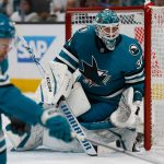 Sharks rookie goalie put in difficult spot in first NHL start