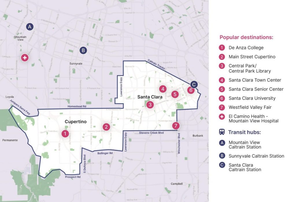 Cupertino’s shuttle making stops in Santa Clara