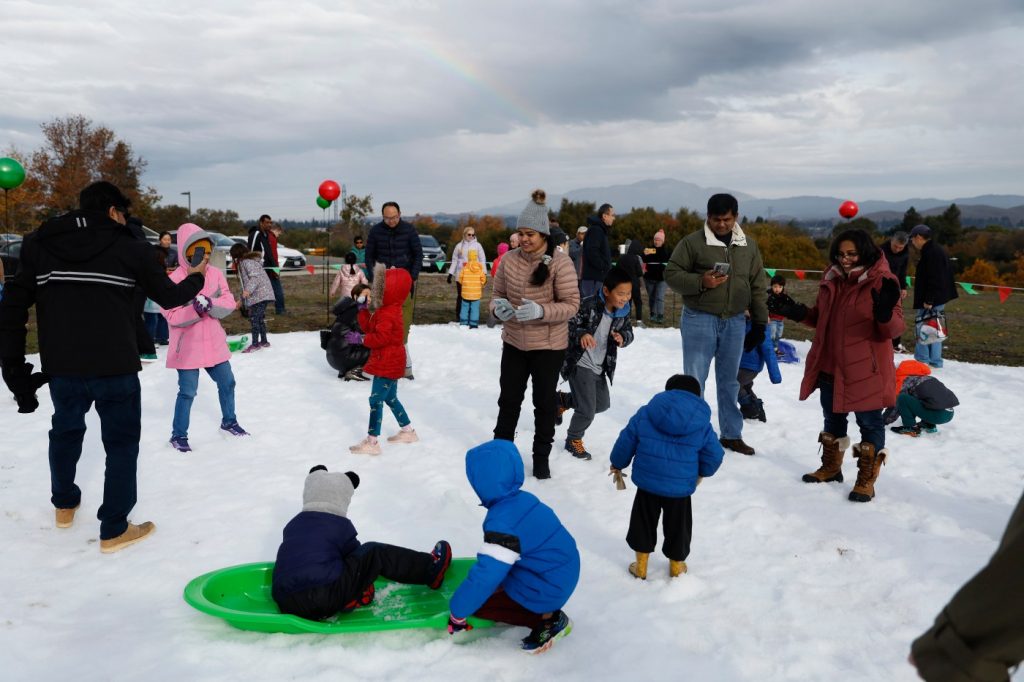 Photos: Sledding in the snow in San Ramon?