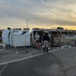 San Jose: Old Bayshore Highway off-ramp blocked after big rig overturns