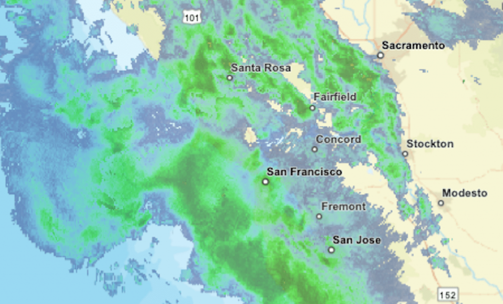 Storm tracker map: Where it’s raining in the Bay Area