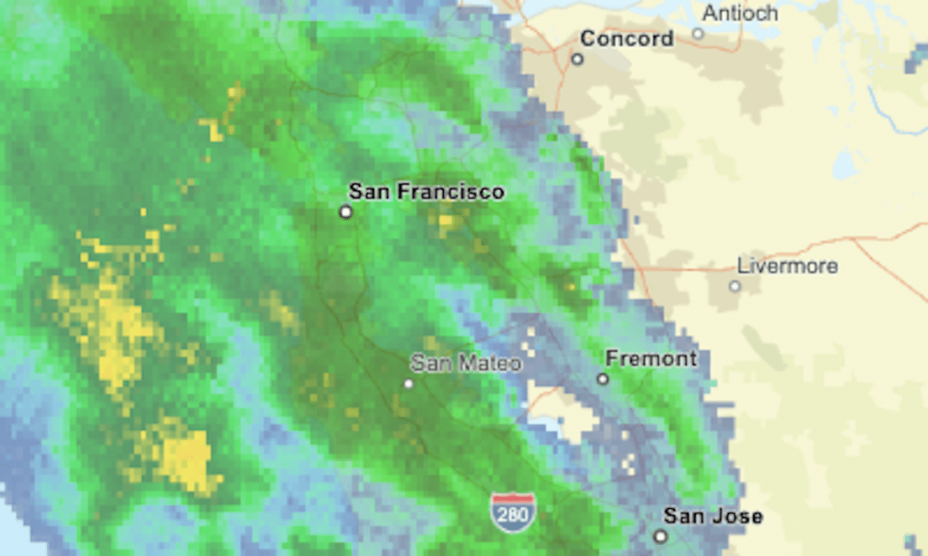 Real-time map: Where it’s raining in the Bay Area