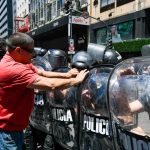 Argentina’s unions fill streets to protest president’s actions