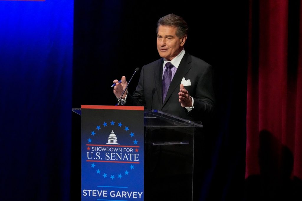 Barabak: Garvey stands out in California Senate debate. Not in good way