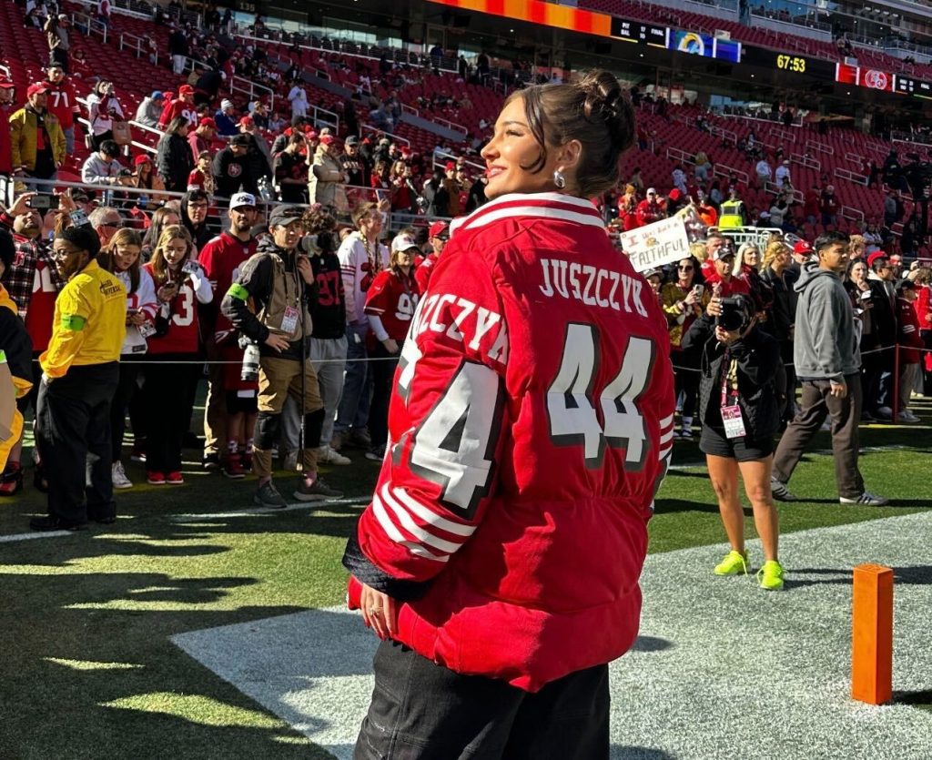 49ers’ Juszczyk is the NFL playoffs’ breakout star … fashion designer Kristin Juszczyk, that is