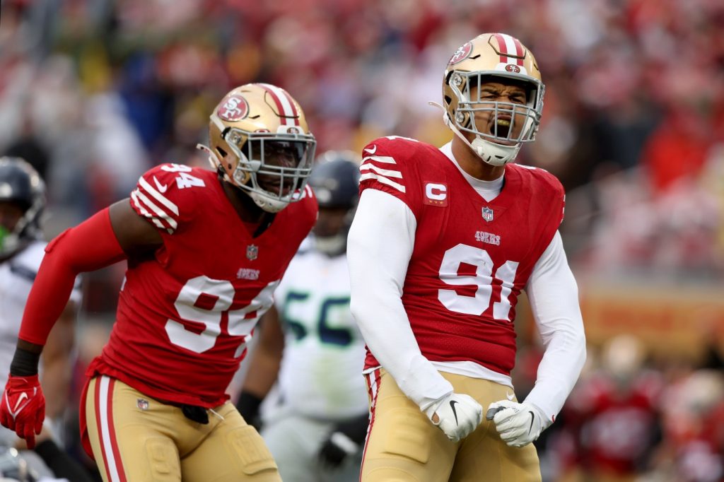 49ers Lynch hopeful Arik Armstead returns for playoffs; Trent Williams to start Sunday