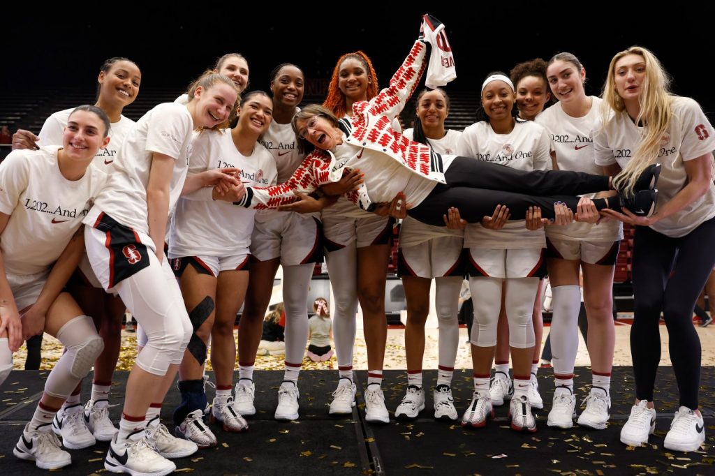 History made: Stanford stars, community celebrate VanDerveer’s record-breaking win