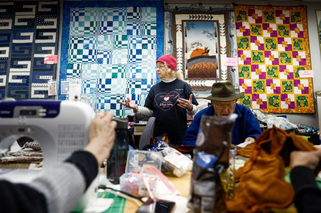 Photos: Volunteer sewing circle makes gifts for needy