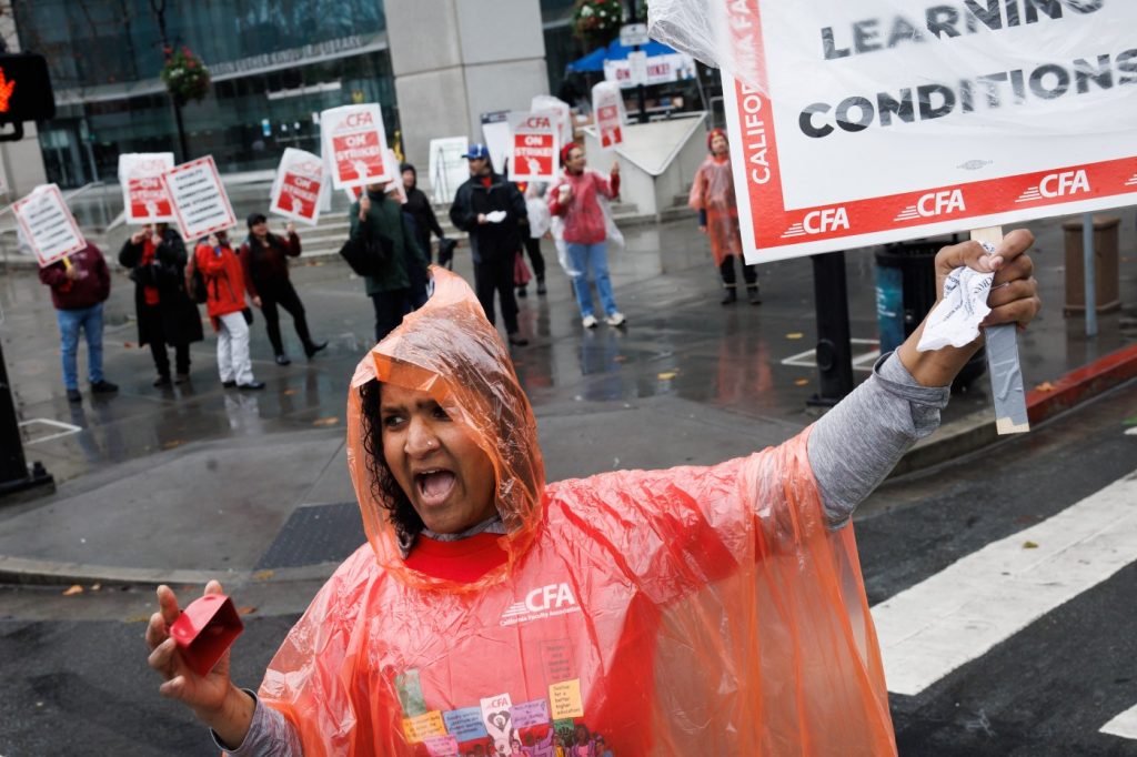 Cal State faculty members hit the picket lines to kick off five-day strike