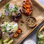 Quick Cook: Baked Cumin-Lime Sweet Potatoes with Radish Slaw