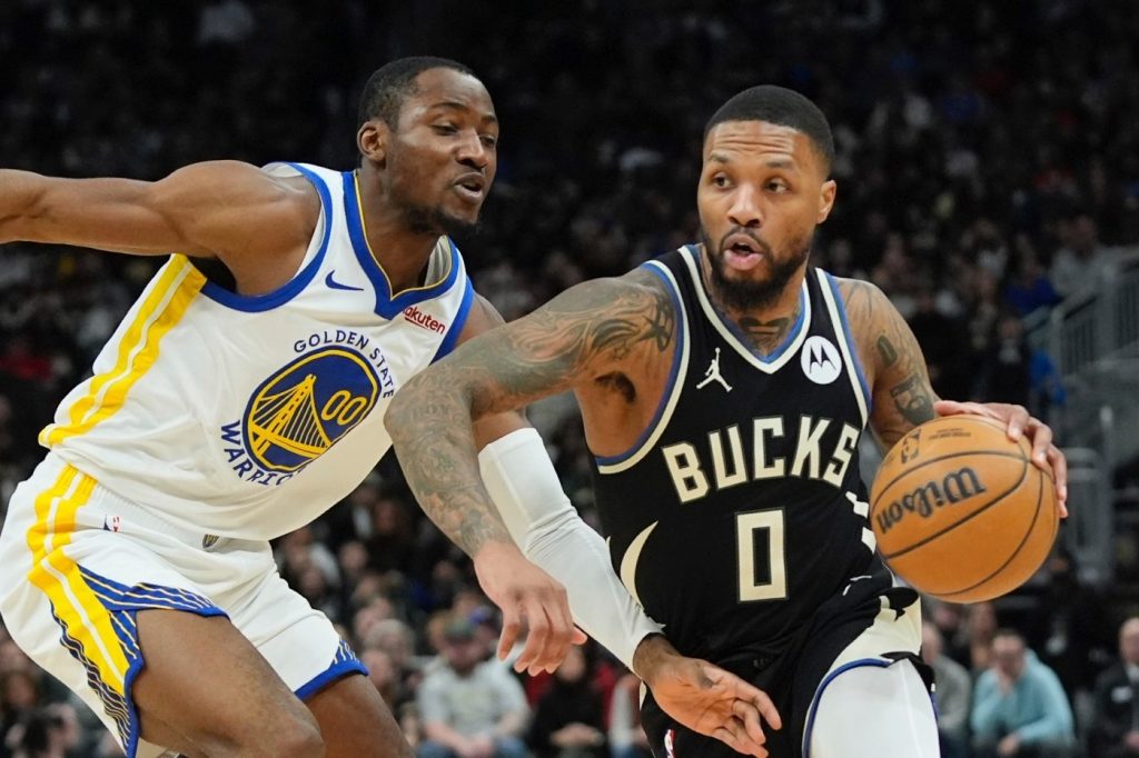 Without Steph Curry, underdog Warriors fight to end in loss to Milwaukee Bucks