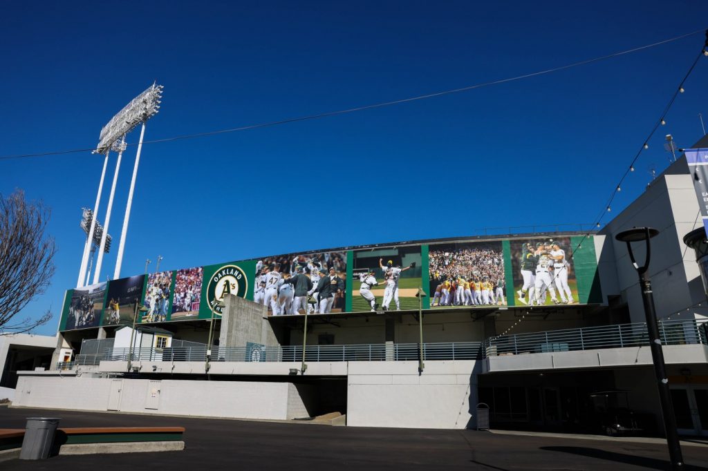 Oakland A’s remove Coliseum ‘Rooted’ sign as Kaval shares plans for season-long ‘celebration’