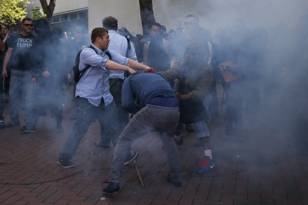 Charges tossed against alleged members of white-supremacist group in 2017 Berkeley clashes