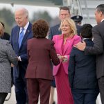 President Biden lands in Los Angeles to woo entertainment leaders