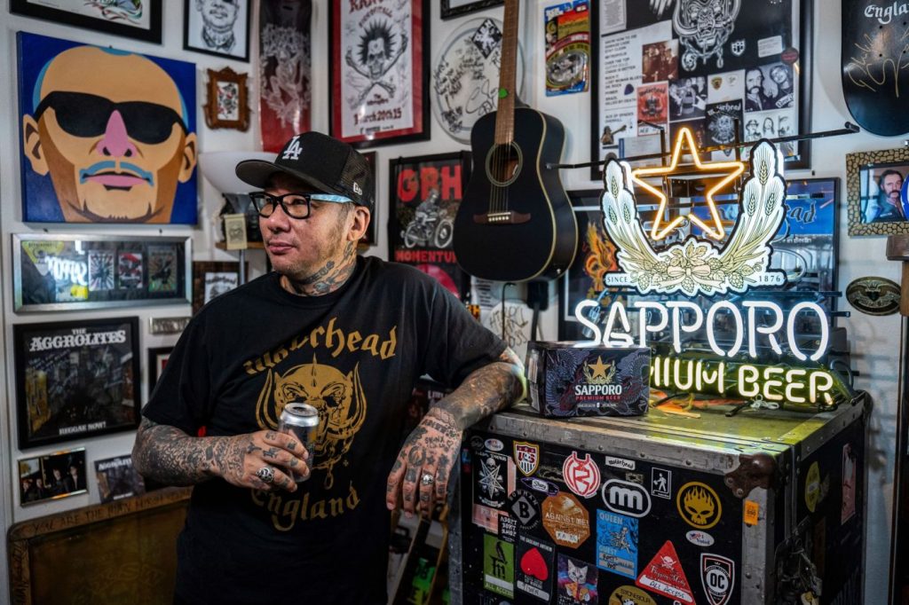 SoCal-based tattoo icon Tokyo Hiro leaves his mark on Sapporo’s new six-pack