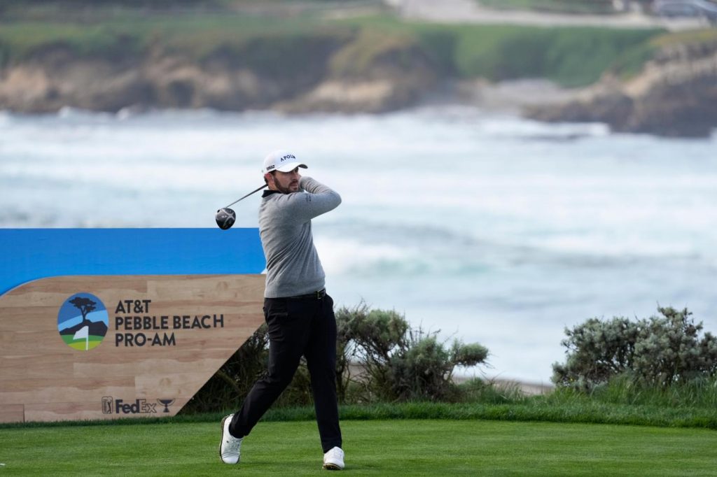 Patrick Cantlay takes off PGA Tour board hat, shoots 64 at Pebble Beach