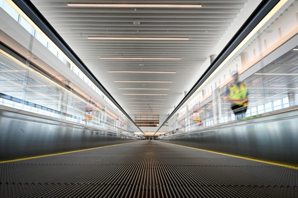 Delta pilot sues after Denver airport moving walkway “swallows” his foot