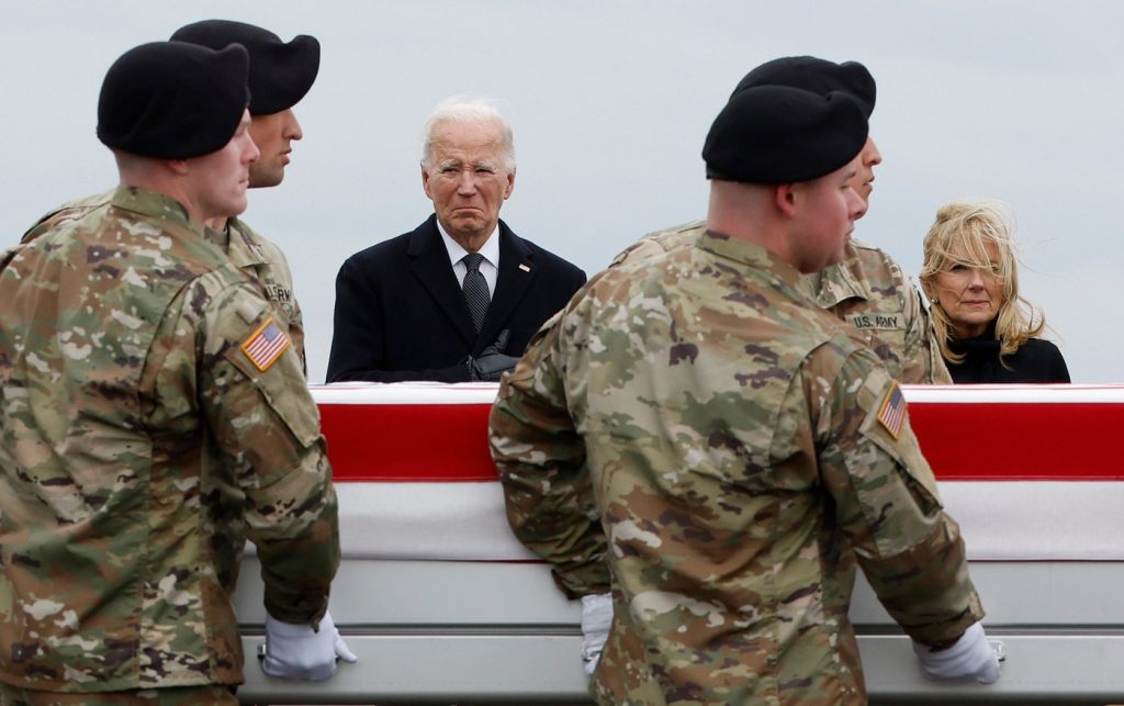 Biden, first lady honor service members lost in Jordan drone attack