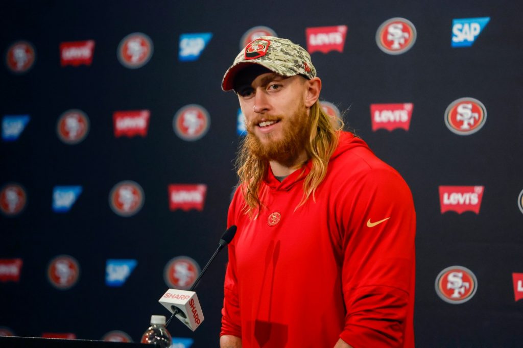 Photos: 49ers star George Kittle cheers on Iowa women’s basketball team, Caitlin Clark