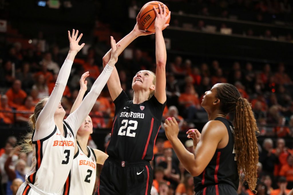 Cameron Brink’s 20-20 game powers No. 4 Stanford to Pac-12-clinching win over No. 11 OSU