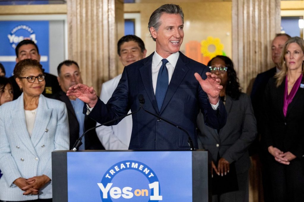 Prop. 1 — Newsom’s $6.4 billion mental health bond — holds very narrow lead