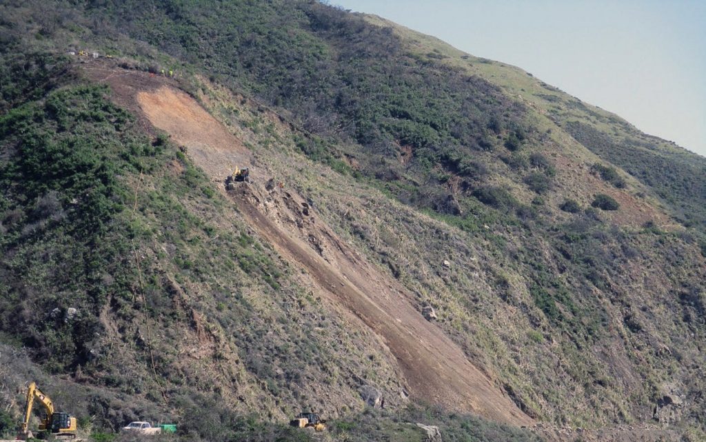 Caltrans working on three Highway 1 landslides, Paul’s Slide to open late spring