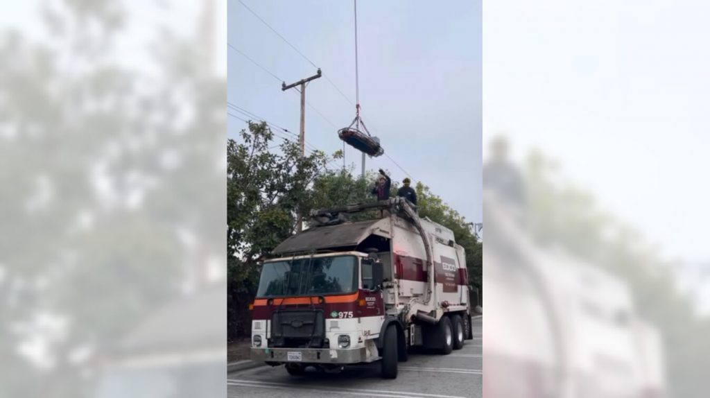 California woman sleeping in bin survives being loaded into trash truck