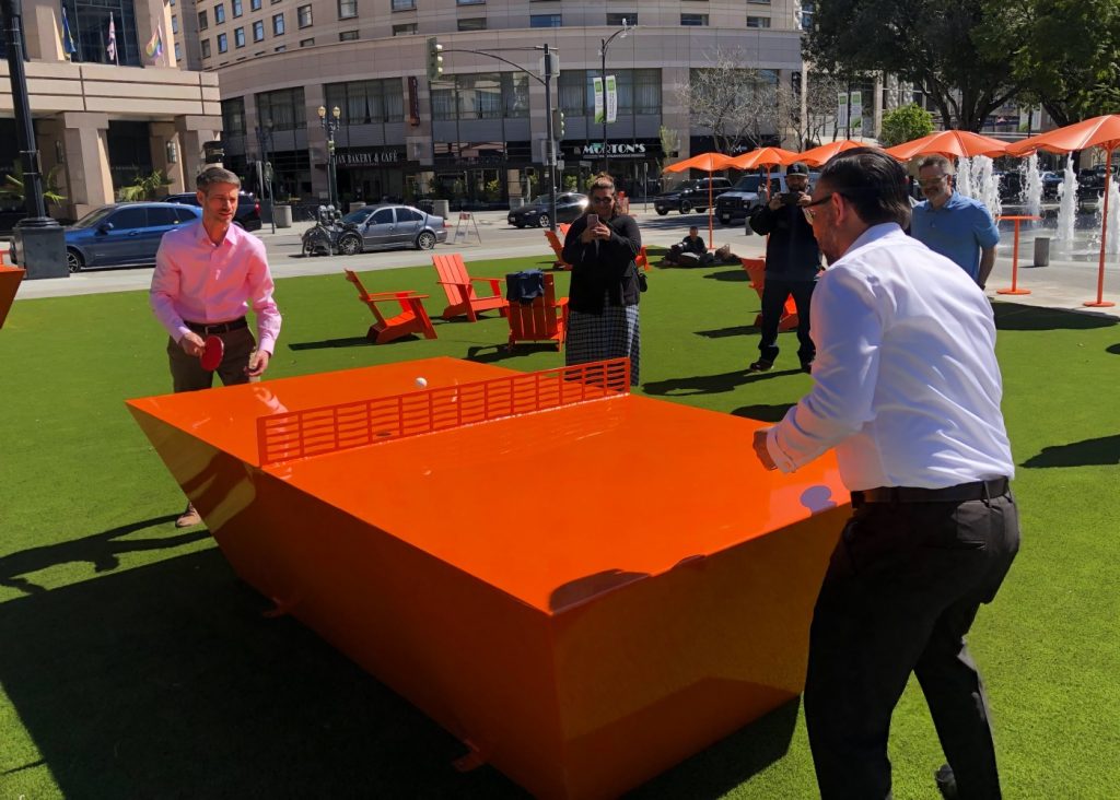 San Jose’s Plaza de Cesar Chavez gets spruced up for spring