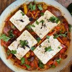 TasteFood: Oven-roasted feta with blistered tomatoes and peppers