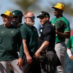 A’s starting pitcher suffers knee injury in spring training loss to Reds