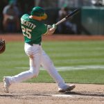 A’s spring training: Piscotty back in right field for A’s, at least for a day