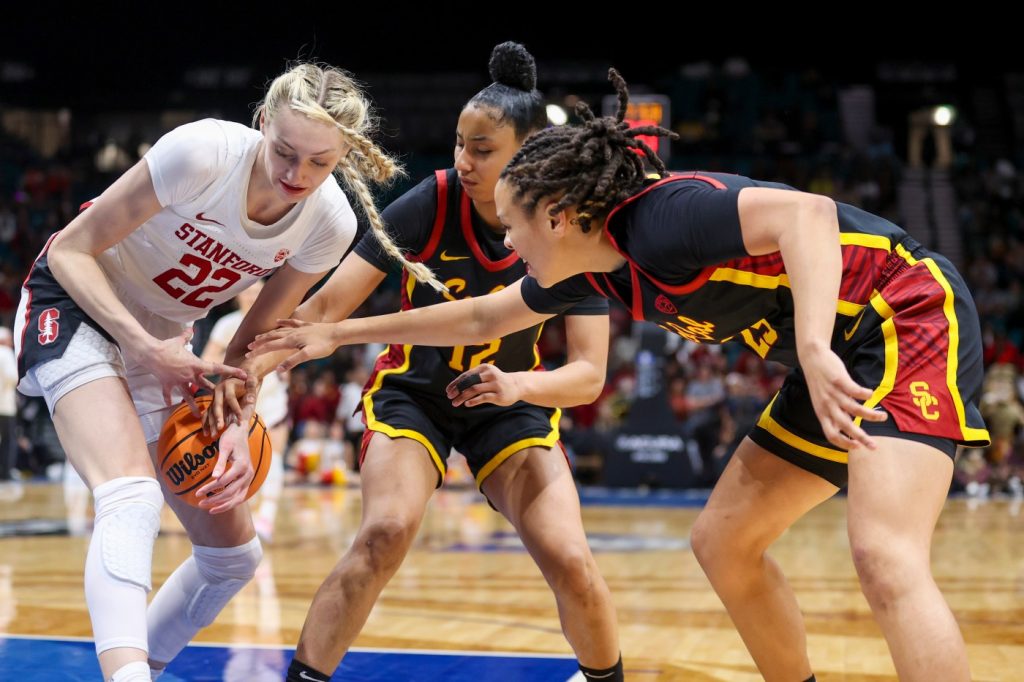 Pac-12 WBB: No. 1 seed Stanford slows JuJu Watkins but not USC as Trojans roll to tournament title