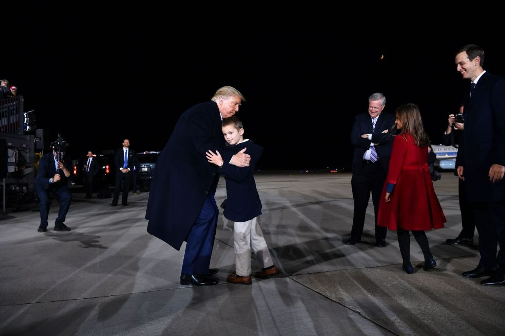 Ivanka Trump looks miffed after Trump ignores her 10-year-old son at UFC match