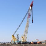 Cranes arrive on the scene of the Baltimore bridge collapse