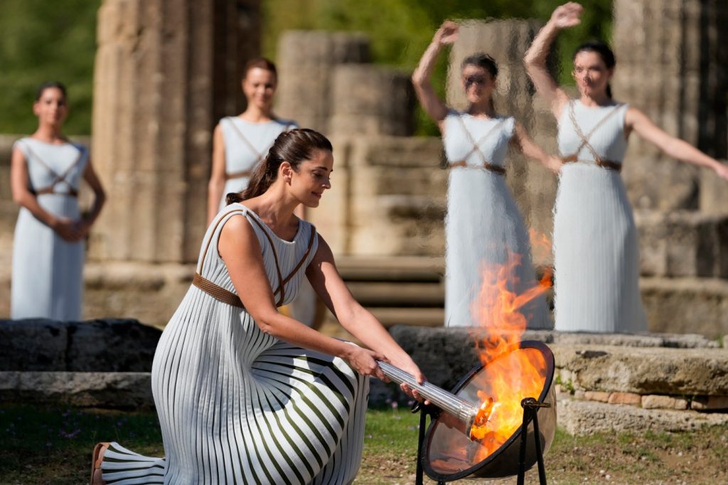 Torch and sandals: What to know about the flame-lighting ceremony in Greece for the Paris Olympics