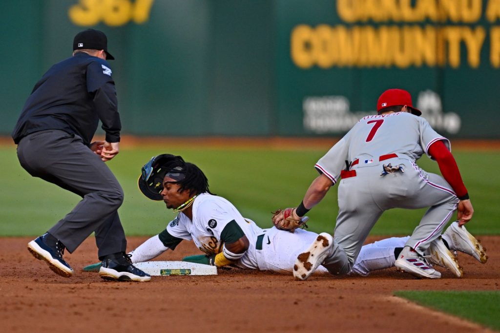 A’s send 2023 AL steals leader Ruiz to Triple-A to free up roster spot for son of former All-Star