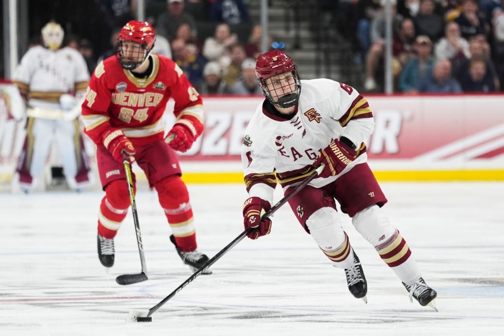 Sharks prospect, Boston College come up short in NCAA title bid; decision awaits