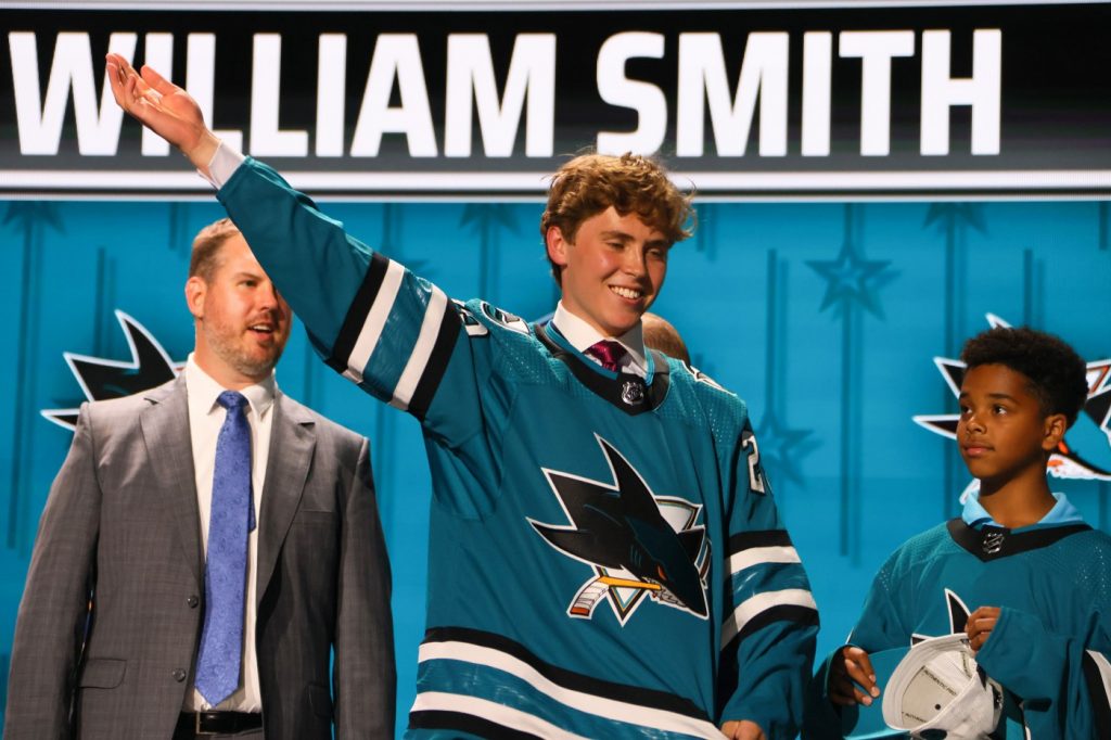 Sharks’ GM Mike Grier gives update on top prospect’s status