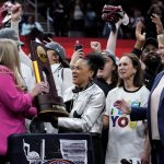 South Carolina’s Dawn Staley wins third national title, Gamecocks end perfect season by beating Iowa