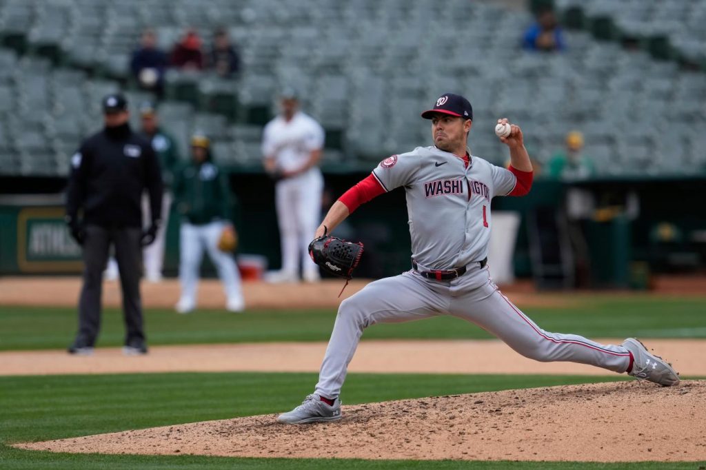 A’s strike out 18 times in 3-1 loss to Gore, Nationals