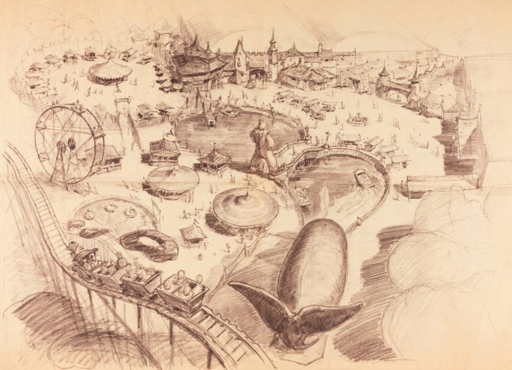 See early Disneyland ride concepts that never got built