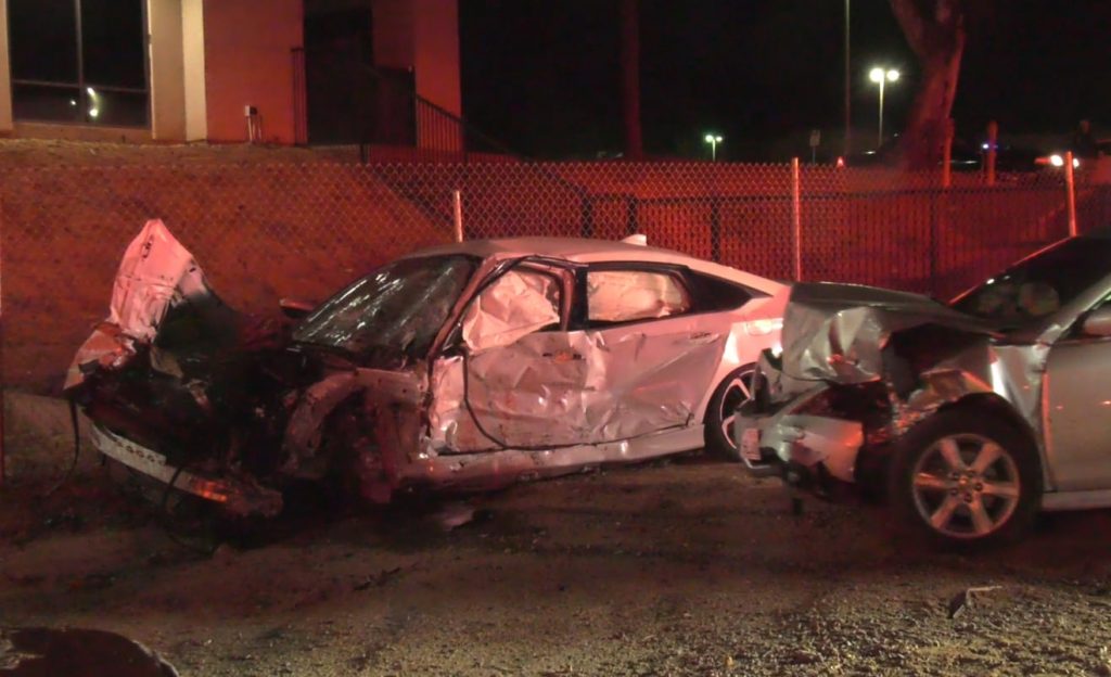 Wrong-way driver hits five cars on two California freeways