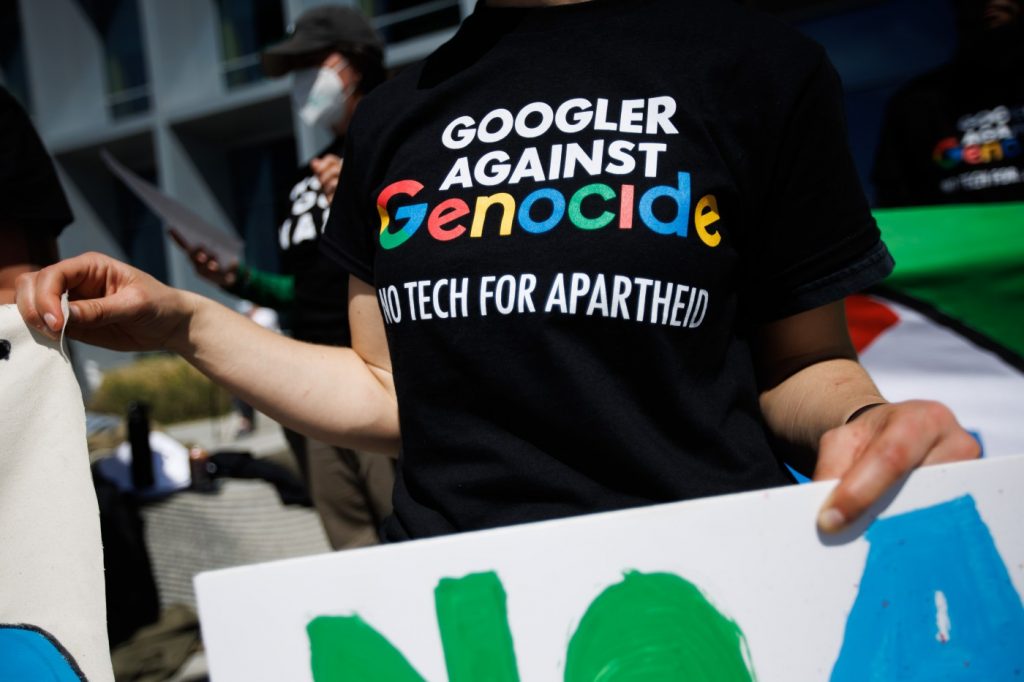 Five arrested after sit-in at Google headquarters protesting war in Gaza