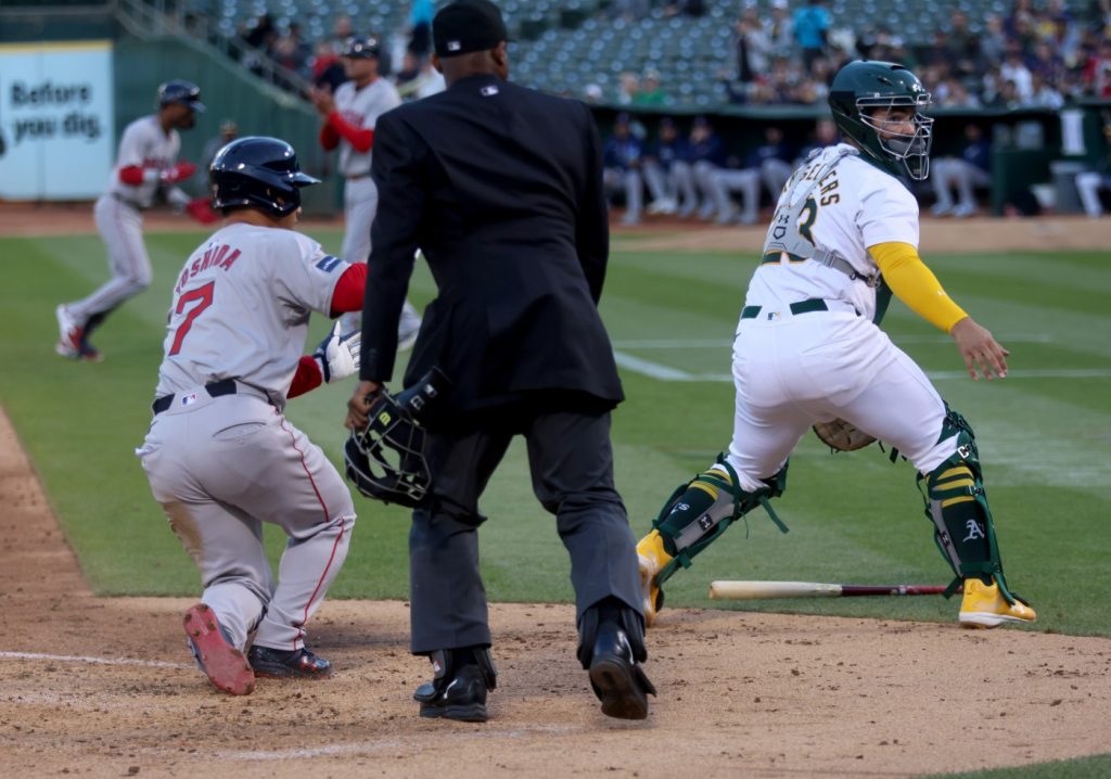 Mistake-prone A’s commit 5 errors in 9-0 loss to Red Sox