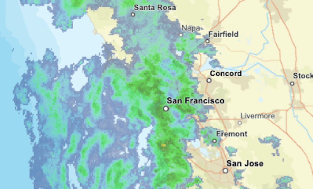 Live rain map: Where it’s raining Thursday and Friday in the Bay Area