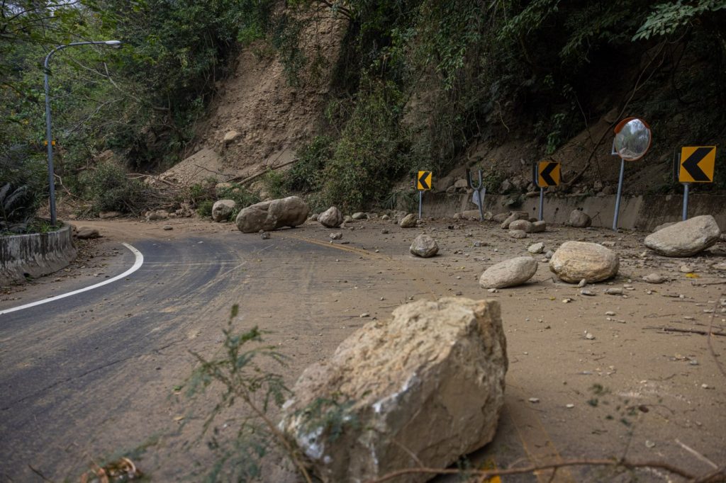 Rescuers in Taiwan search for family feared trapped in rockslide