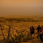 Athens skies turn orange as dust clouds engulf the Greek capital