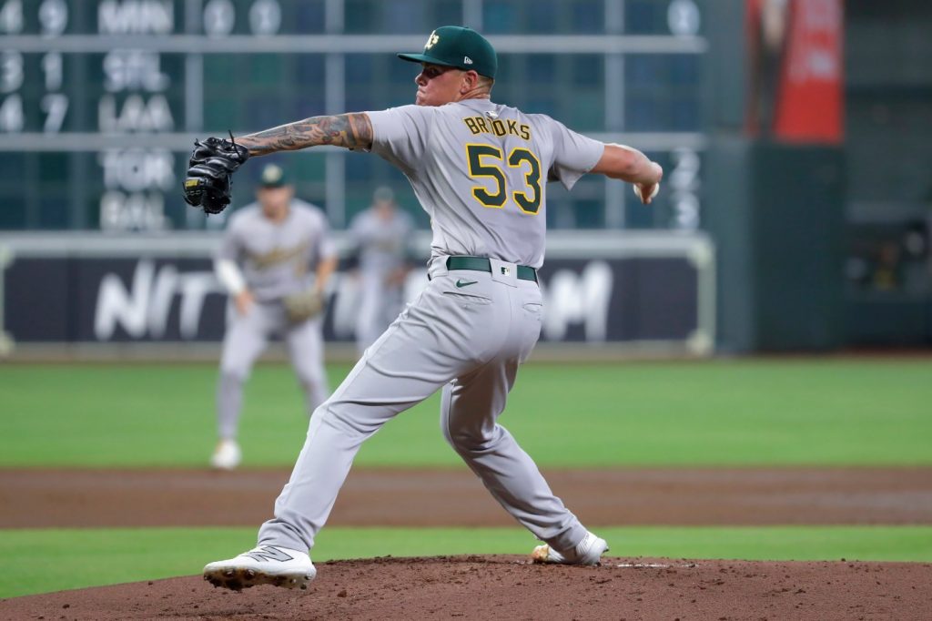 Athletics get solid start from Aaron Brooks, but can’t solve Houston’s Framber Valdez