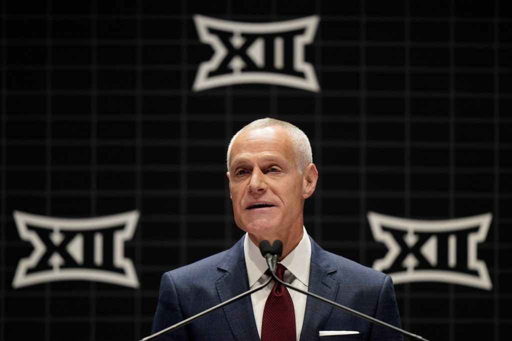 Big 12 commissioner Brett Yormark talks CFP expansion and cash, the “look-in” provision and March Madness